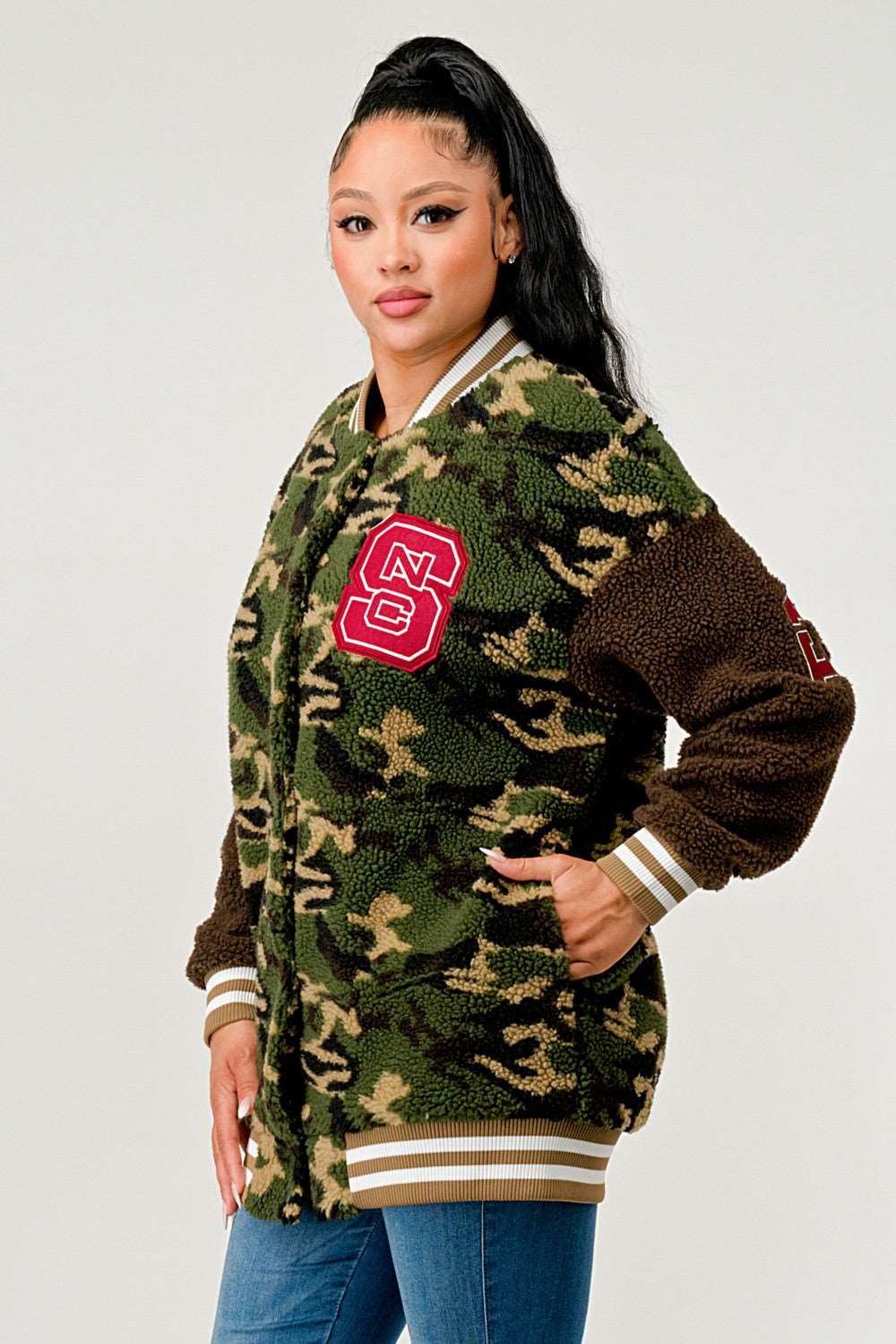 Camo Street Scholar Letterman Jacket