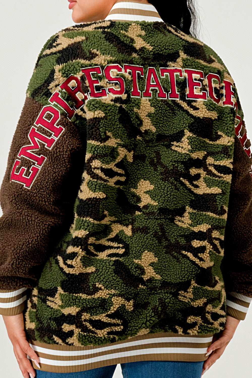 Camo Street Scholar Letterman Jacket