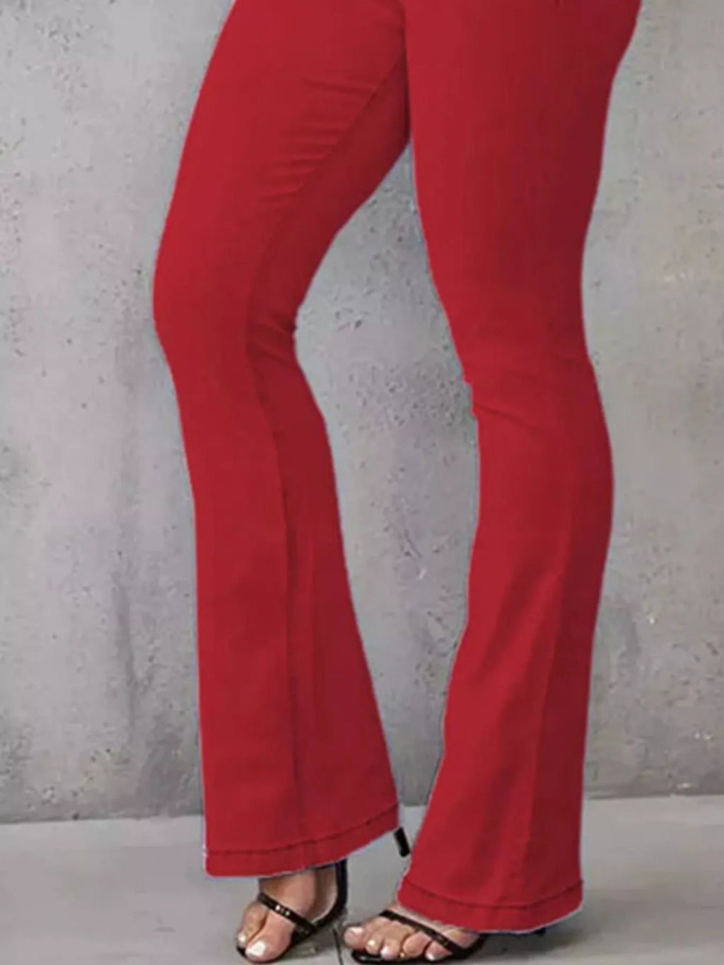 Full Size Wash High-Waisted Flare Jeans Plus Size