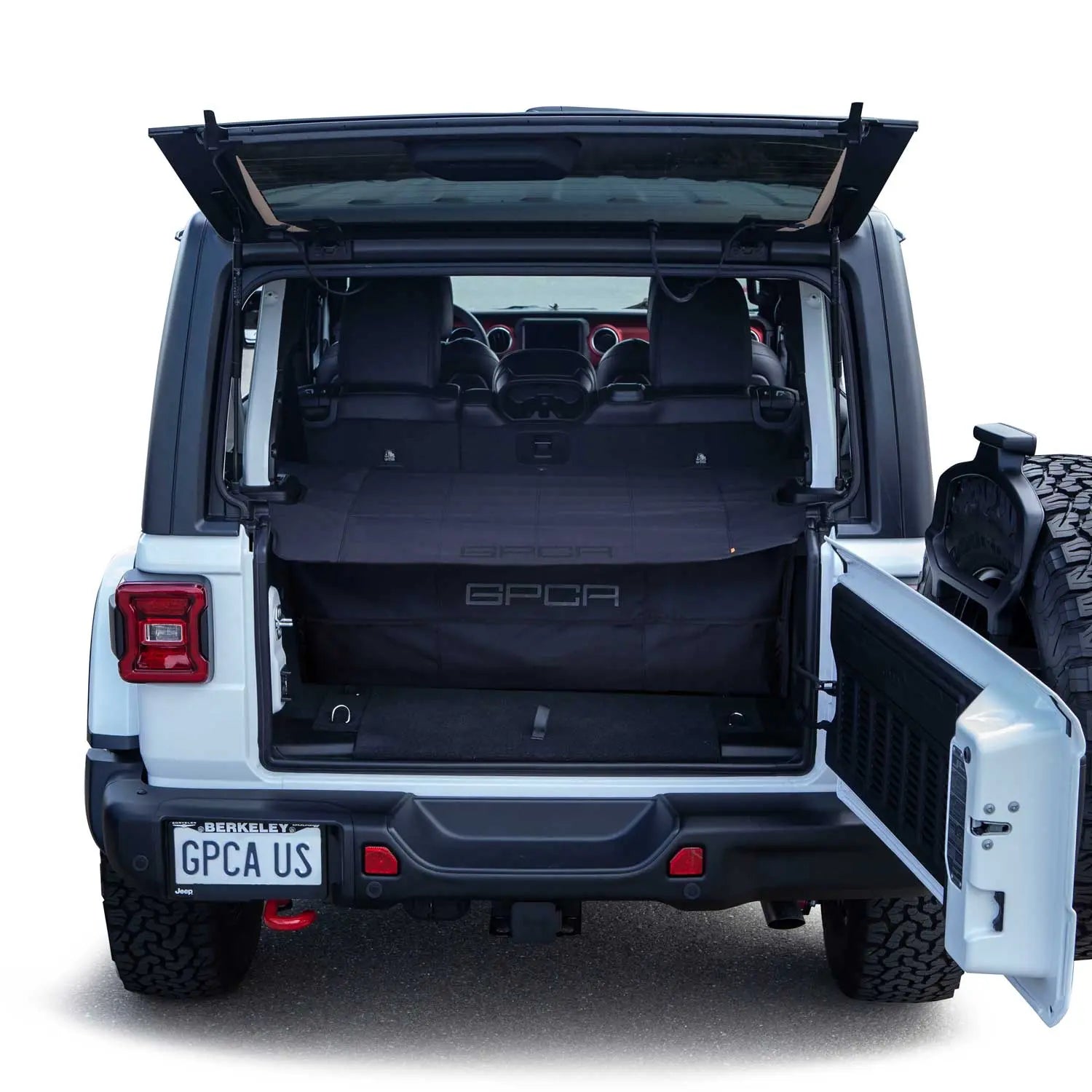 GPCA Jeep Wrangler JL 4DR Cargo Cover LITE (2018+) — comparison shot