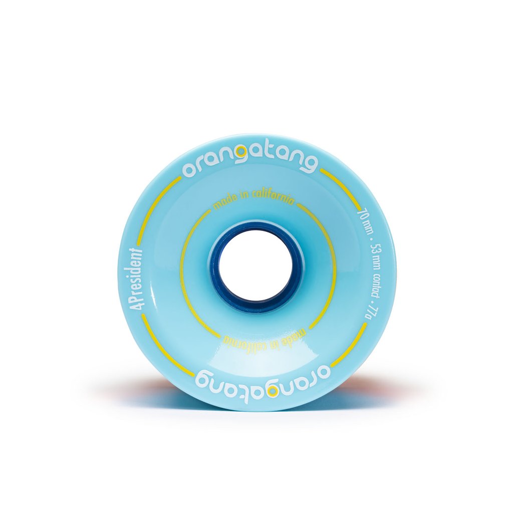 Orangatang 4President 70mm 77a Longboard Wheels - Blue (Set of 4) by Skates USA