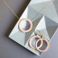PARKEN JEWELRY PARKEN JEWELRY Rose Quartz Halo Jewelry Set — main product shot