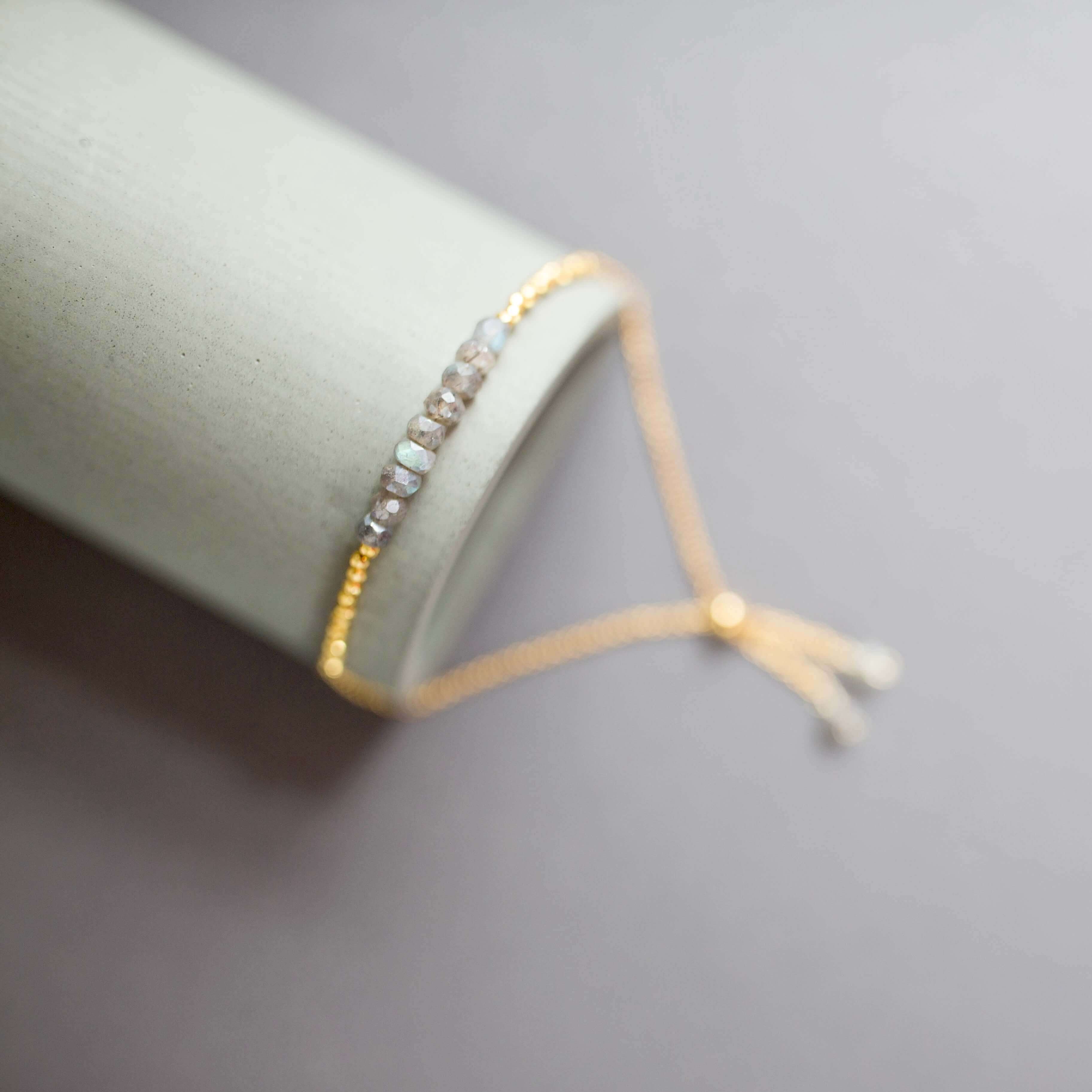 PARKEN JEWELRY PARKEN JEWELRY Labradorite Adjustable Stacking Bracelet — main product shot