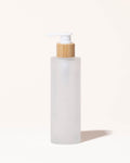 6.7oz / 200ml frosted glass & bamboo lotion bottle – makesy®
