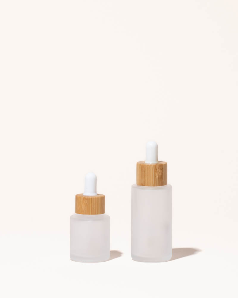 0.7oz / 20ml frosted glass & bamboo dropper bottle – makesy®, view 2