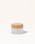1.7oz / 50ml frosted glass & bamboo jar – makesy®