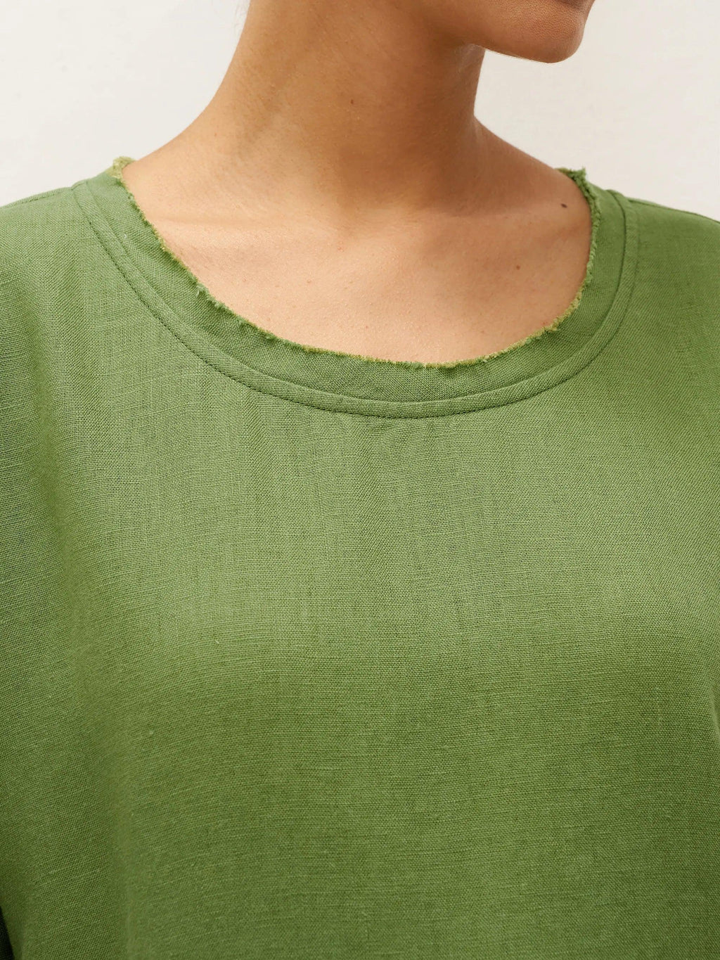 LINTICO 100% Linen Oversized O-Line Belted Midi Dress LORETTA—Multi-Way Wear — detail shot 8