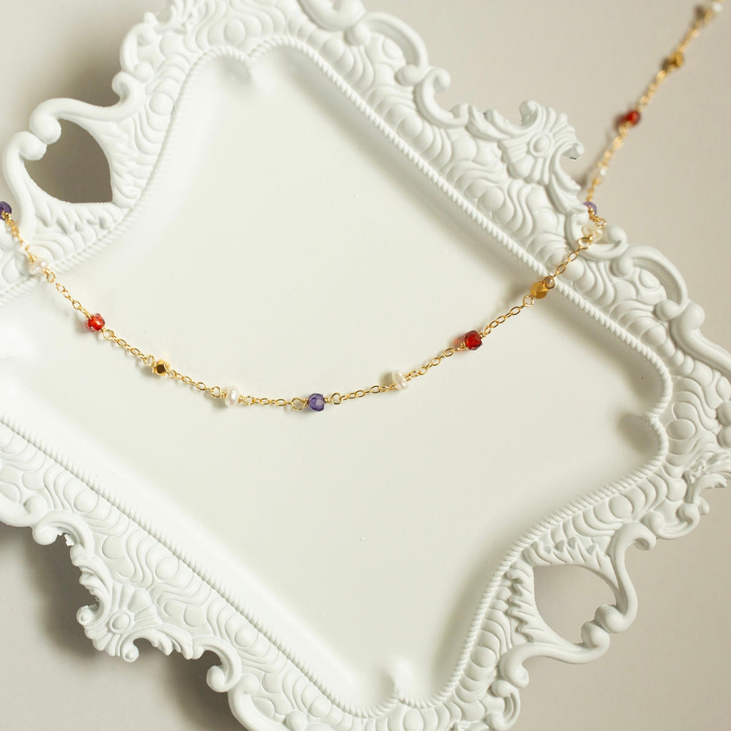 PARKEN JEWELRY Gemstone Martini Chains — lifestyle worn / used context