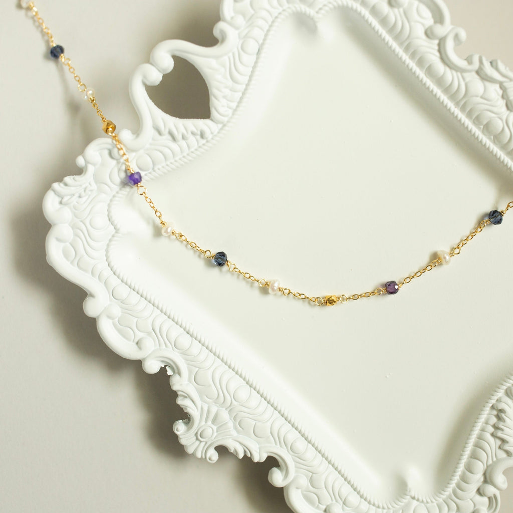 PARKEN JEWELRY Gemstone Martini Chains — PARKEN JEWELRY branding close-up