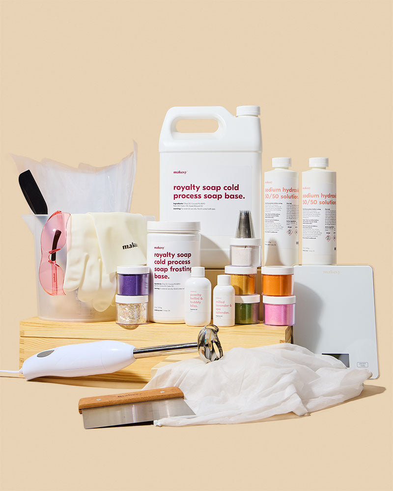 royalty cold process starter soap kit – makesy®
