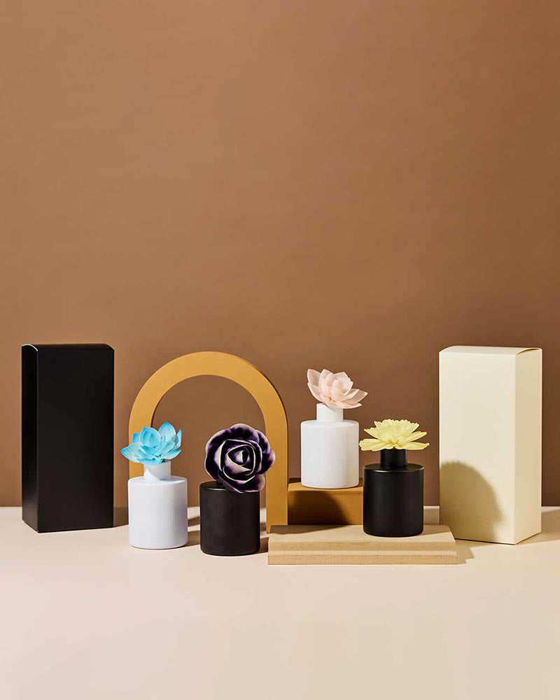 5oz mod diffuser set- translucent naked w/lustrous gold collar pack of 12 – makesy®, view 2