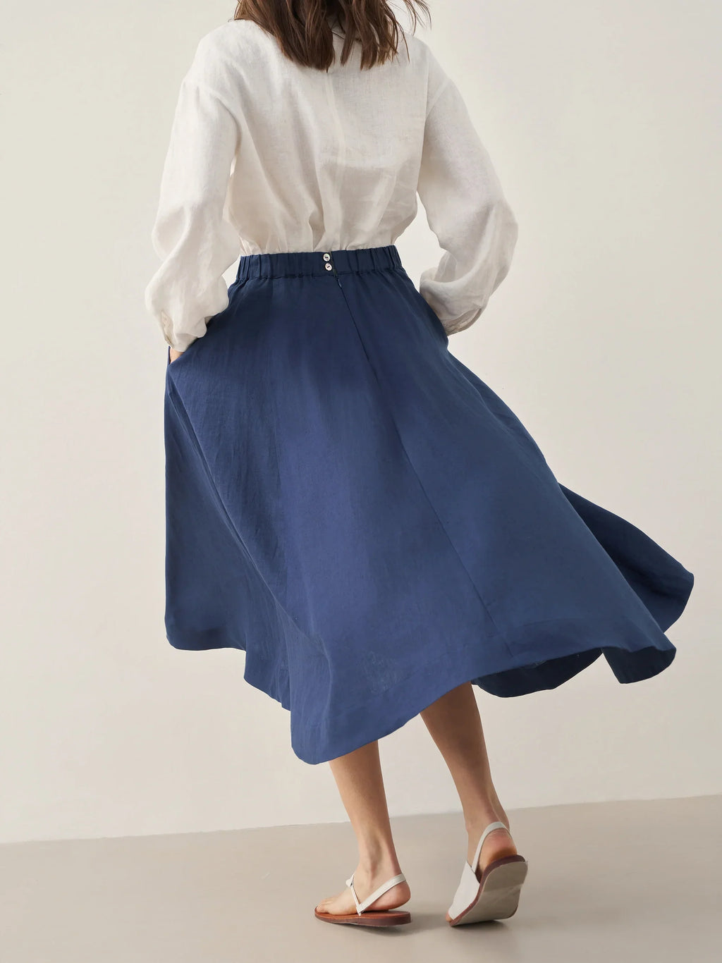 LINTICO 100% Linen A-Line Skirt JEMMA — lifestyle worn / used context