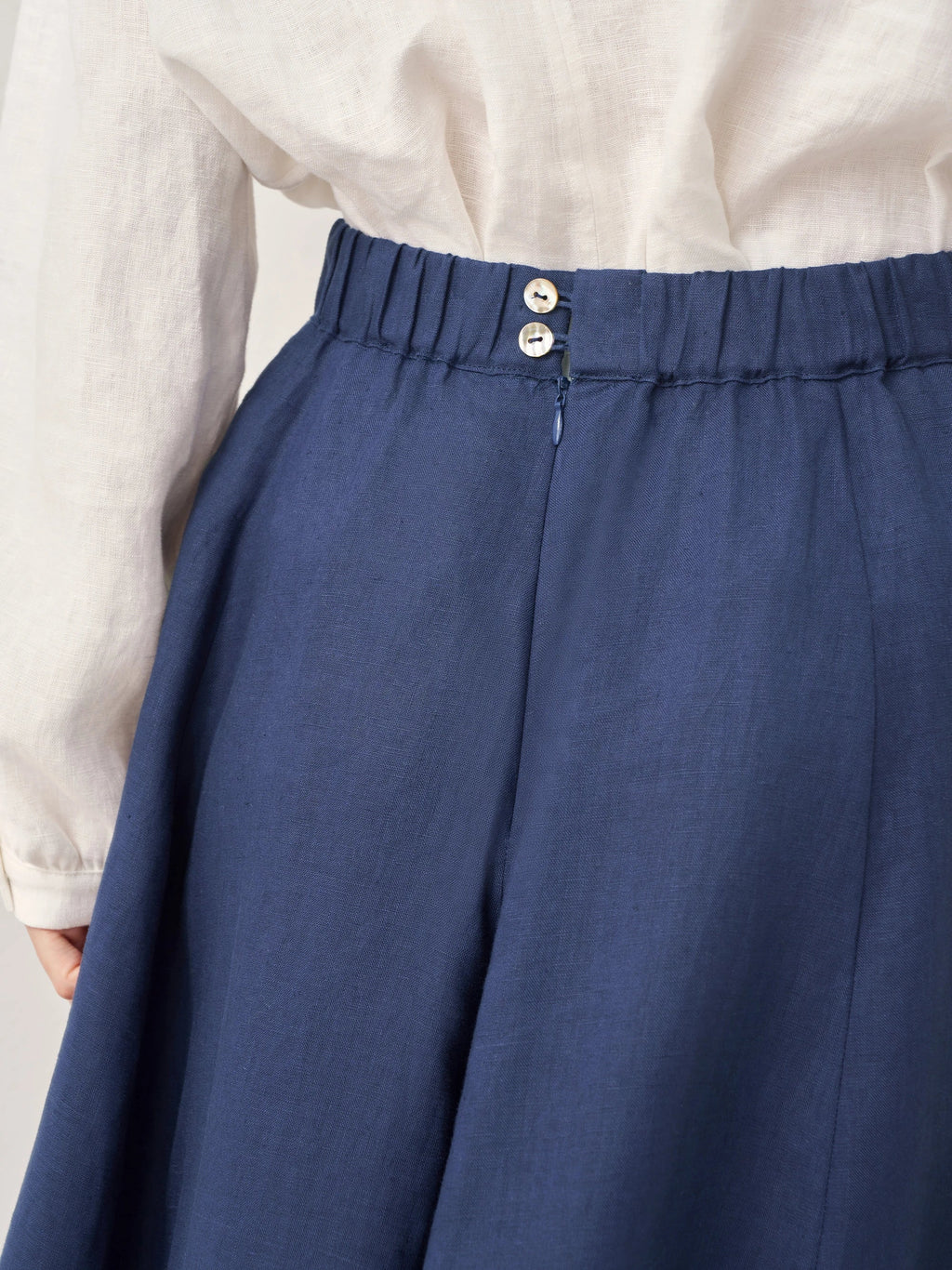 LINTICO 100% Linen A-Line Skirt JEMMA — detail shot 9