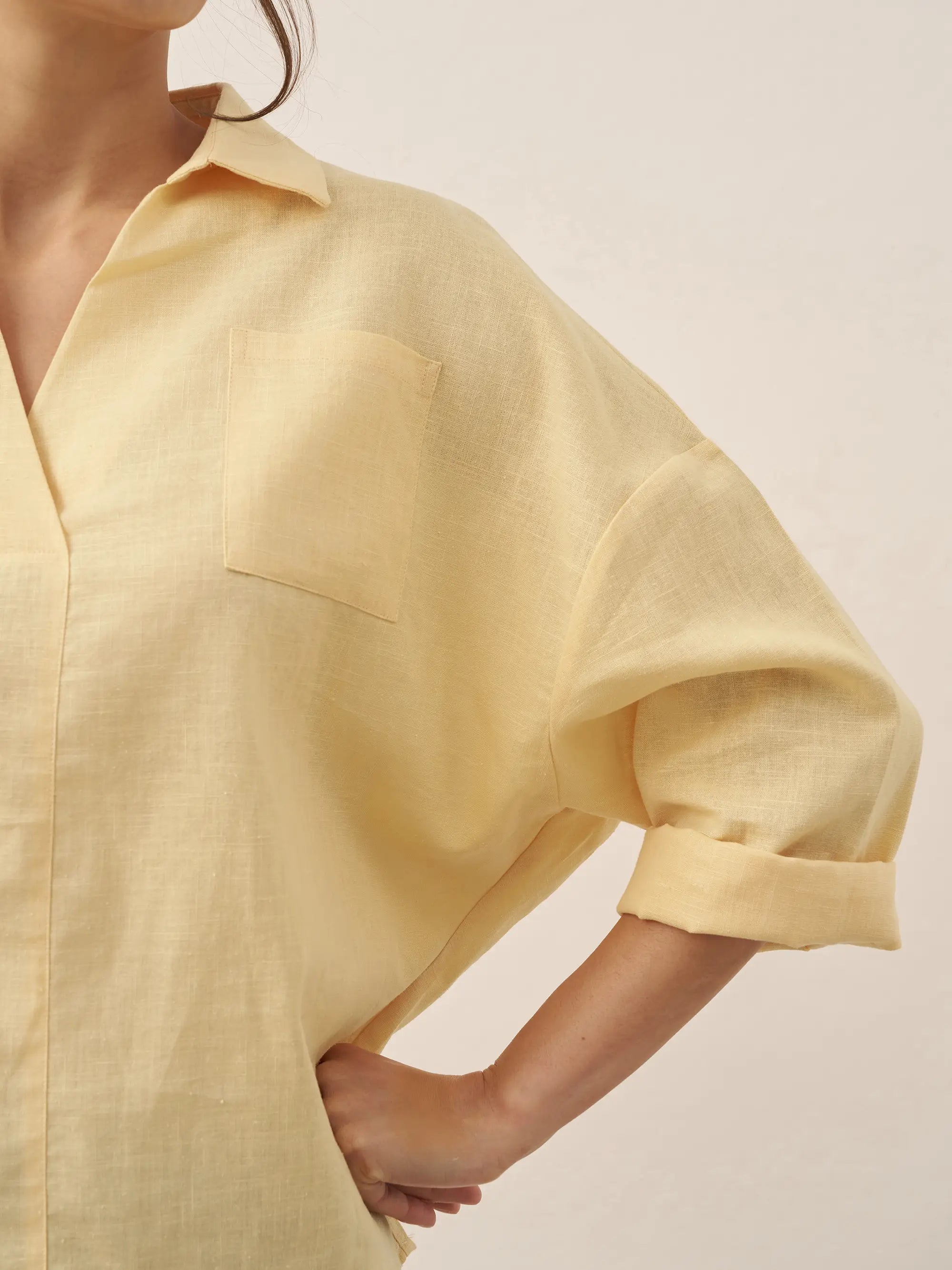 LINTICO Linen Oversized Fit Pocket Shirt ELOWEN — packaging