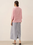 LINTICO Linen Striped Drawstring Skirt ELISE — detail shot 8