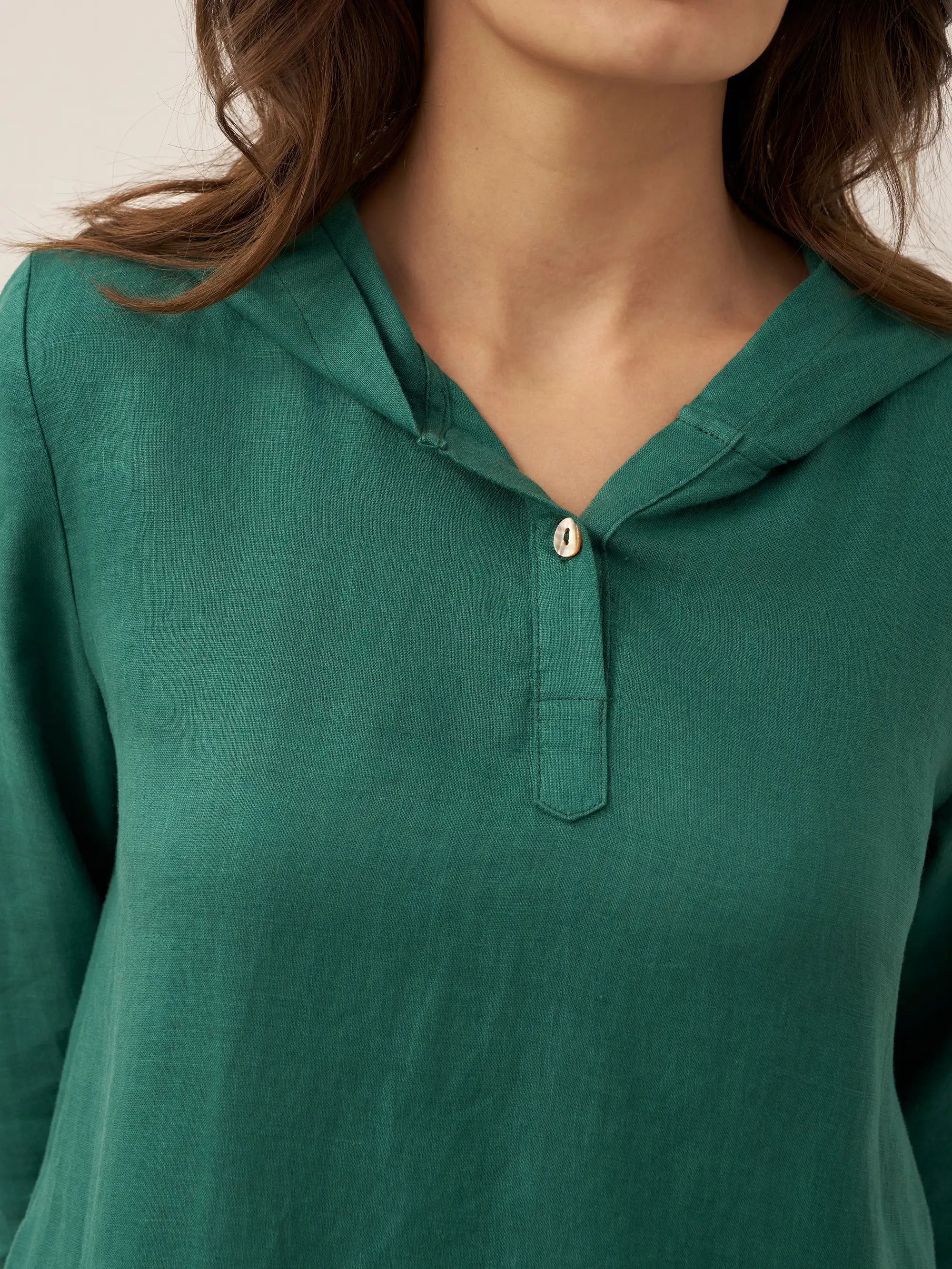 LINTICO 100% Linen Hooded Pullover Maxi Dress REBECCA — packaging