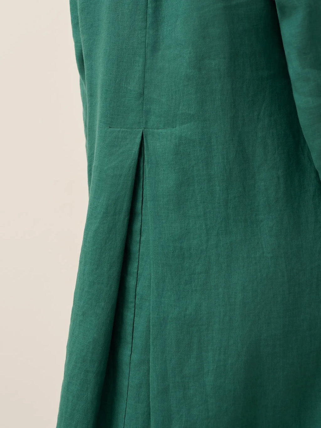 LINTICO 100% Linen Hooded Pullover Maxi Dress REBECCA — fabric or material detail