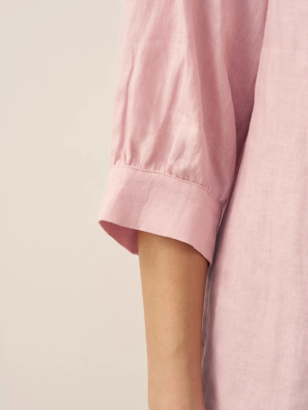 LINTICO 100% Linen Button-Front Drop Shoulder Shirt EASTER — lifestyle context
