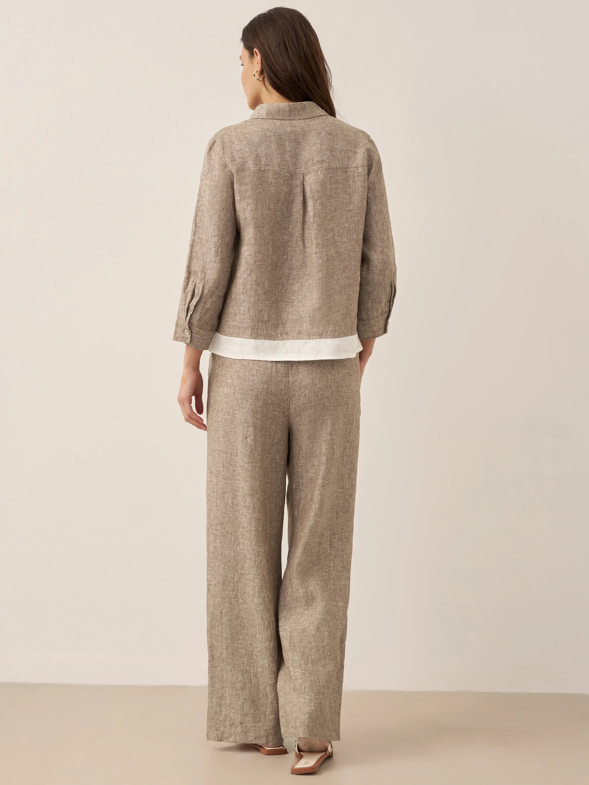 LINTICO 100% Linen Elastic Waist Straight-Leg Trousers JOURDAN — packaging