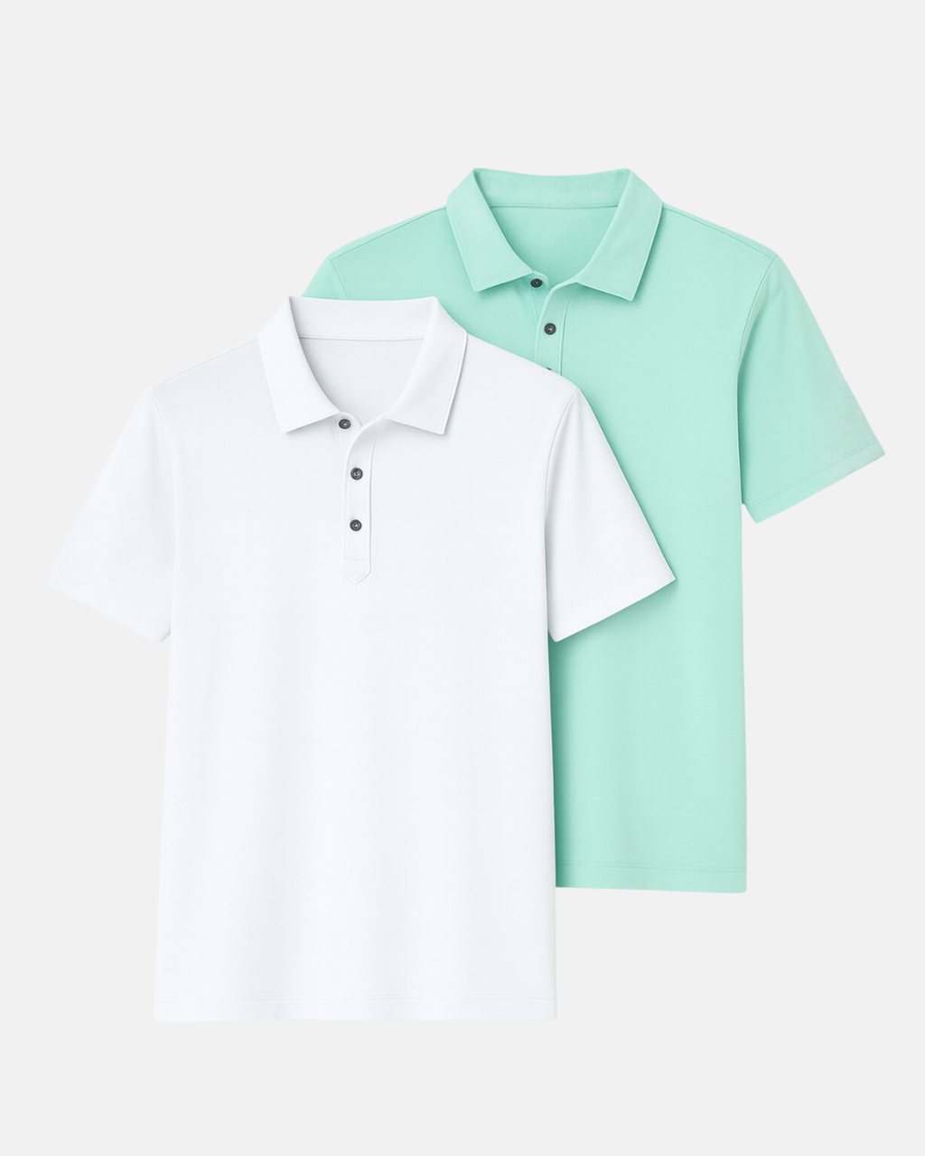 Buki Buki Cinqo Polo 2-Pack - White/Julep — main product shot