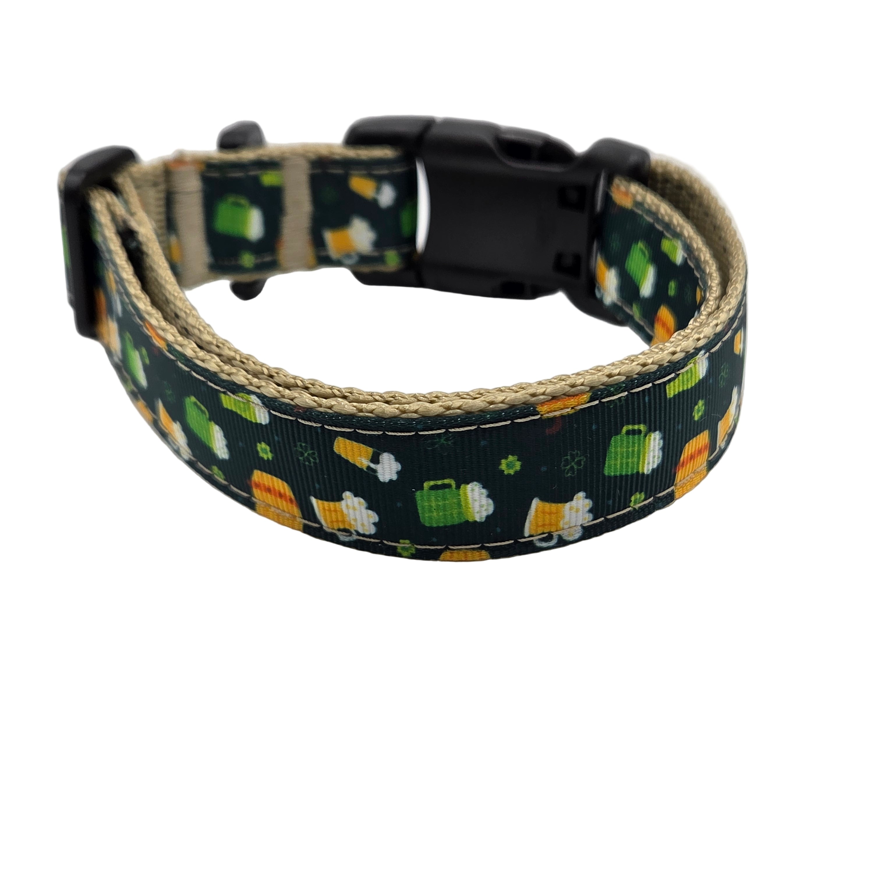 Rewarding Rover LLC Beer Lover Dog Collar – 1” Wide – Fits 13” to 20” Necks — image 1