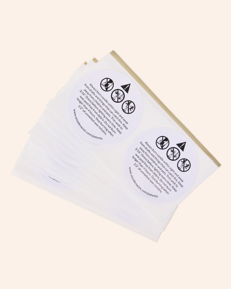 candle warning label - set of 24 – makesy®, view 2