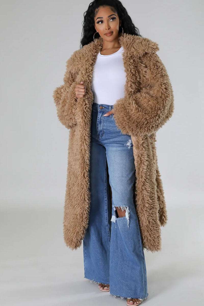 Blush Snowfall Fur Winter Heavy Jacket