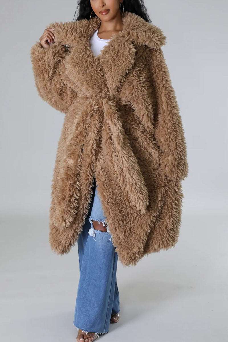 Blush Snowfall Fur Winter Heavy Jacket
