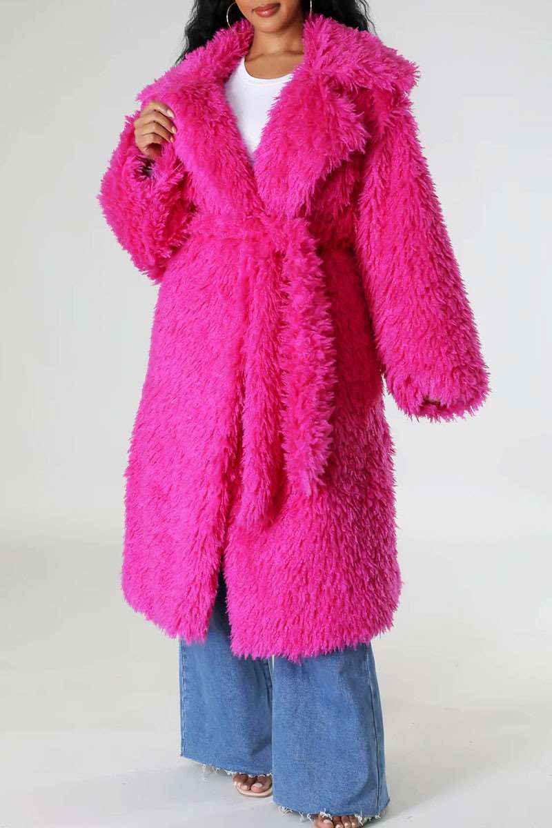Blush Snowfall Fur Winter Heavy Jacket