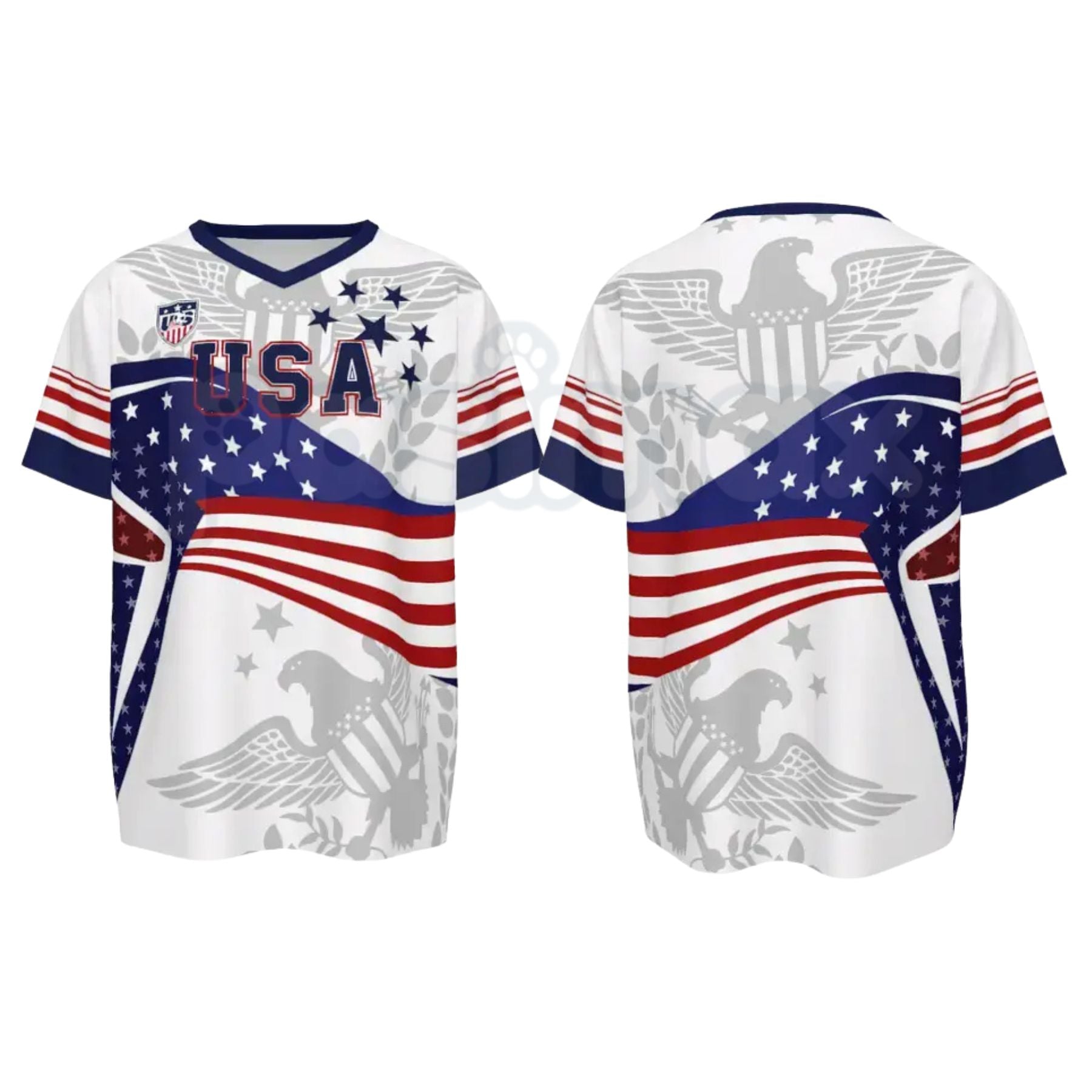 2026 America Soccer Jersey for Men – USA Football Fan Shirt, Quick-Drying V-Neck Casual Sportswear