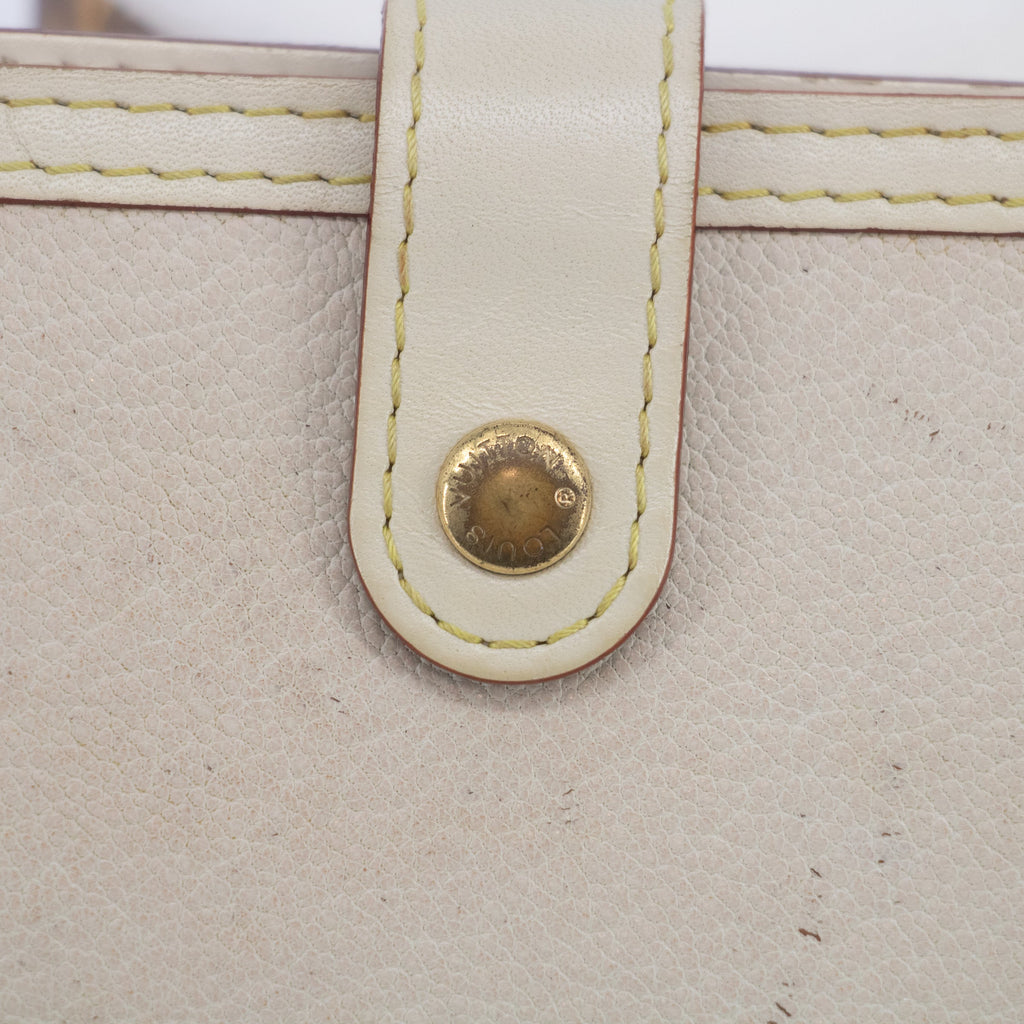 Bolt Boutique Louis Vuitton Ivory Suhali Compact Zippy Wallet  #2055 — side view