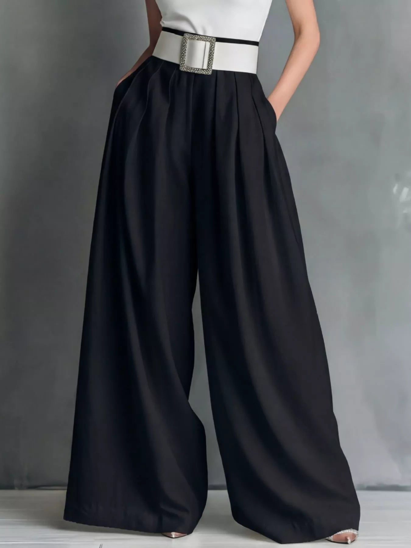 High-Waisted Wide-Leg Pants
