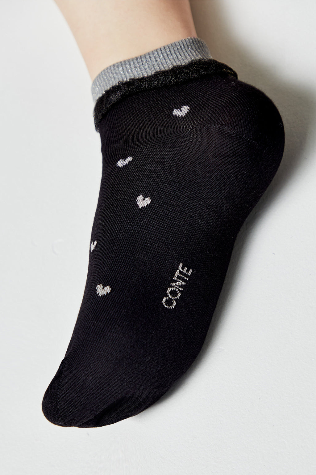 TheRanok.com Conte Cotton Socks Classic - 243 Airy Sole and Lurex — detail close-up