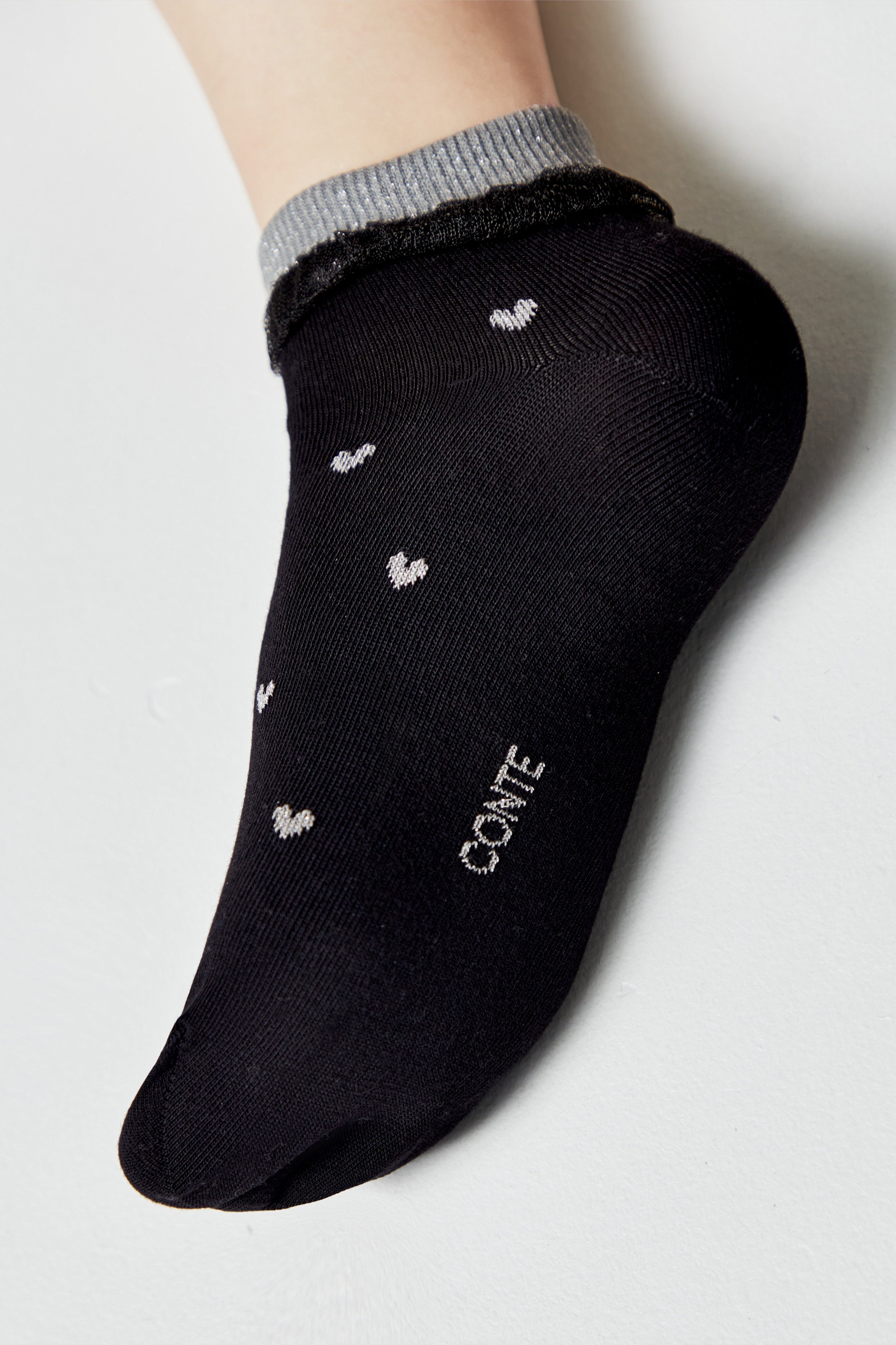 TheRanok.com Conte Cotton Socks Classic - 243 Airy Sole and Lurex — detail close-up