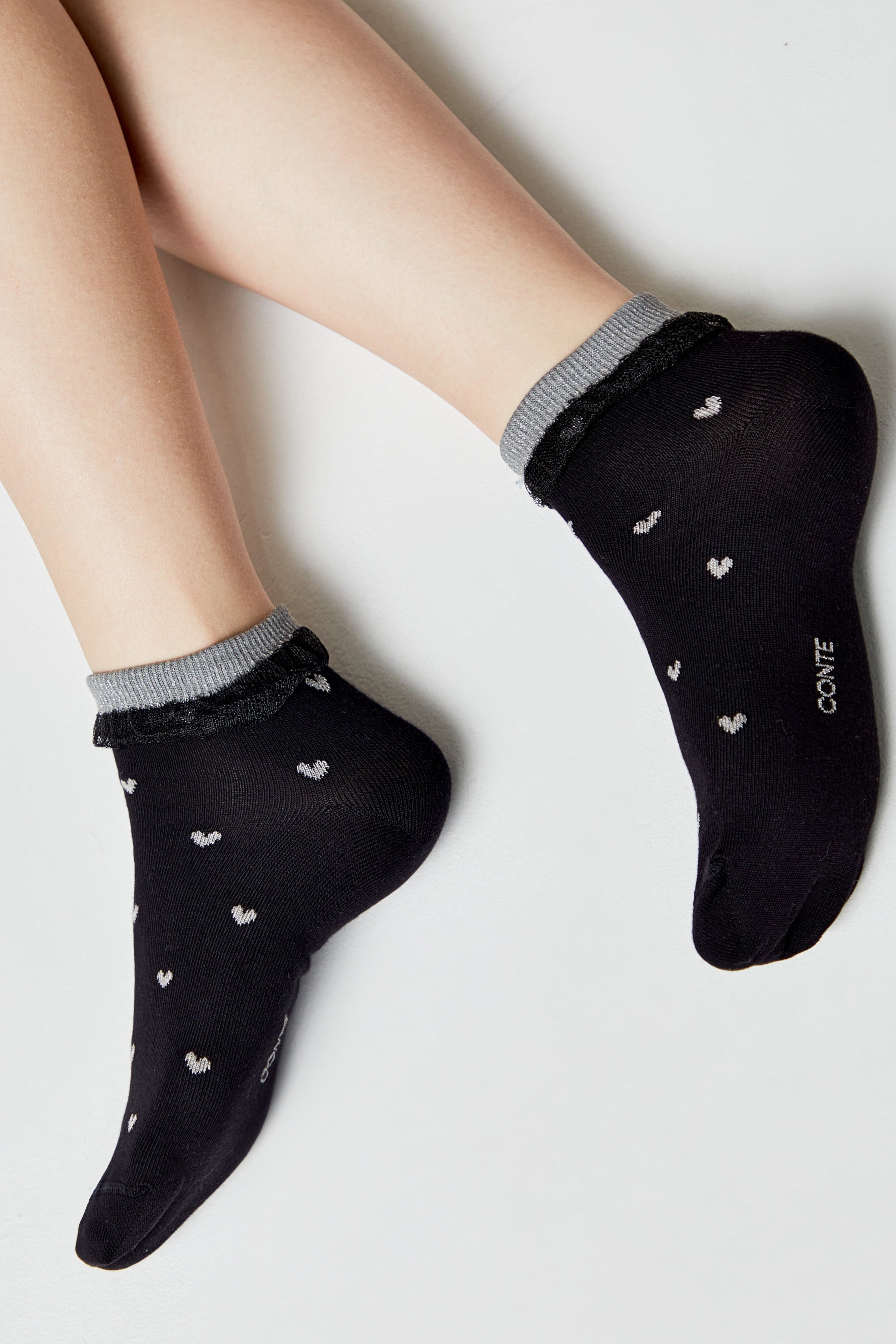 TheRanok.com Conte Cotton Socks Classic - 243 Airy Sole and Lurex — main product shot