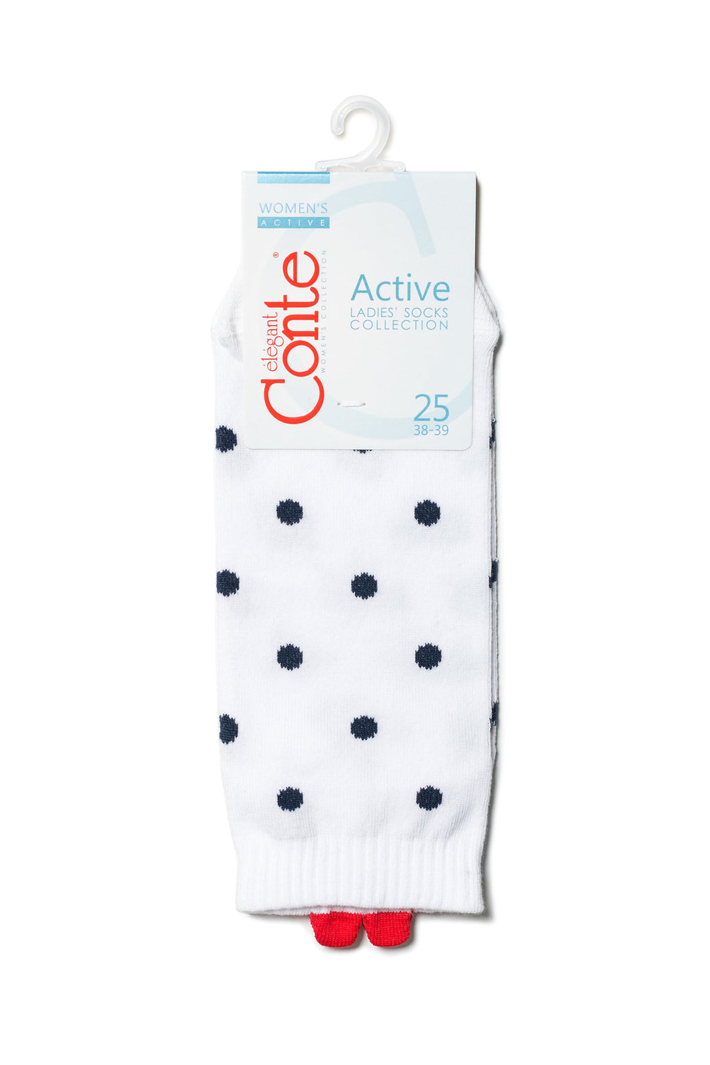 TheRanok.com Cotton Ankle Socks Conte Active - Polka Dots 222 — side view
