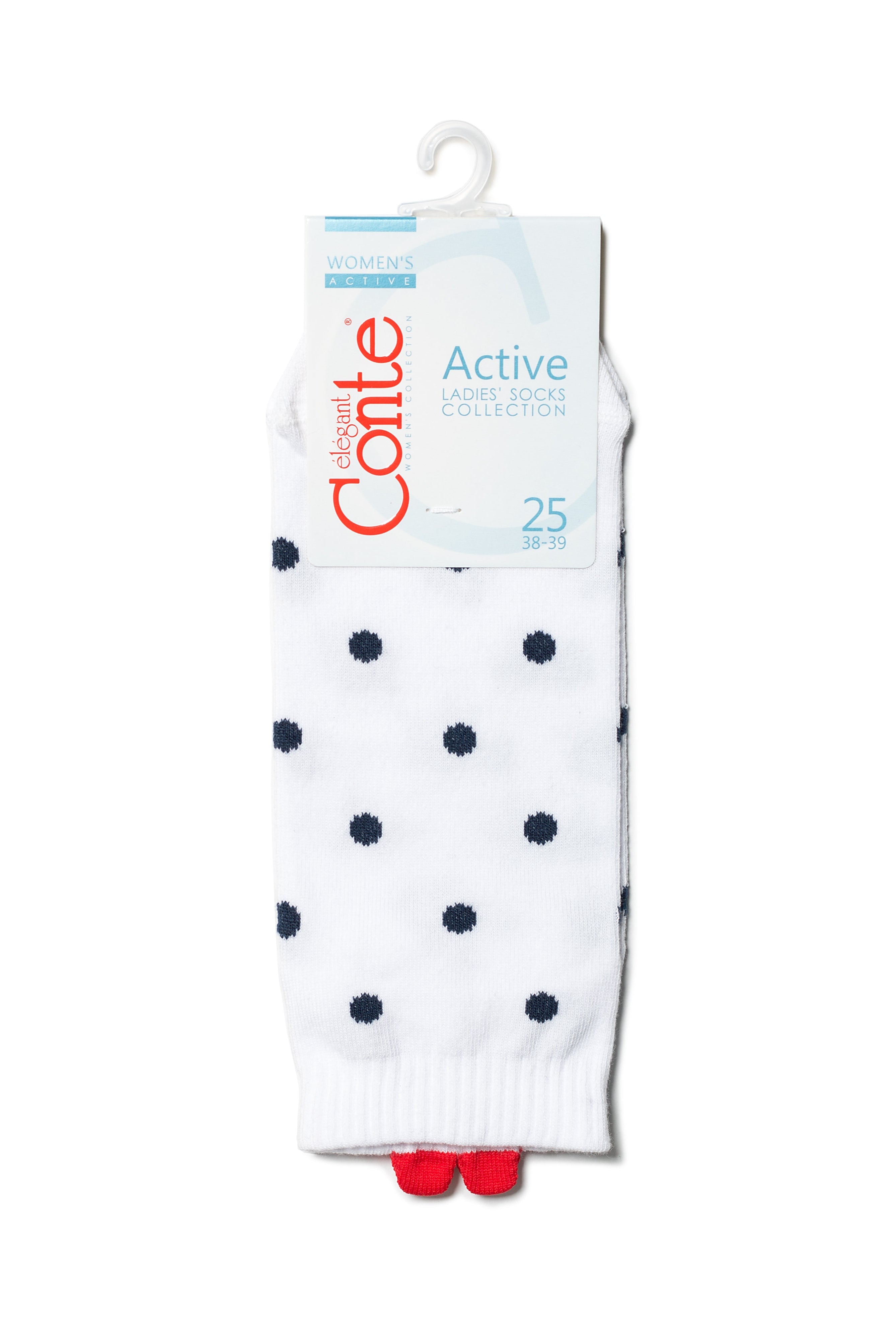 TheRanok.com Cotton Ankle Socks Conte Active - Polka Dots 222 — side view