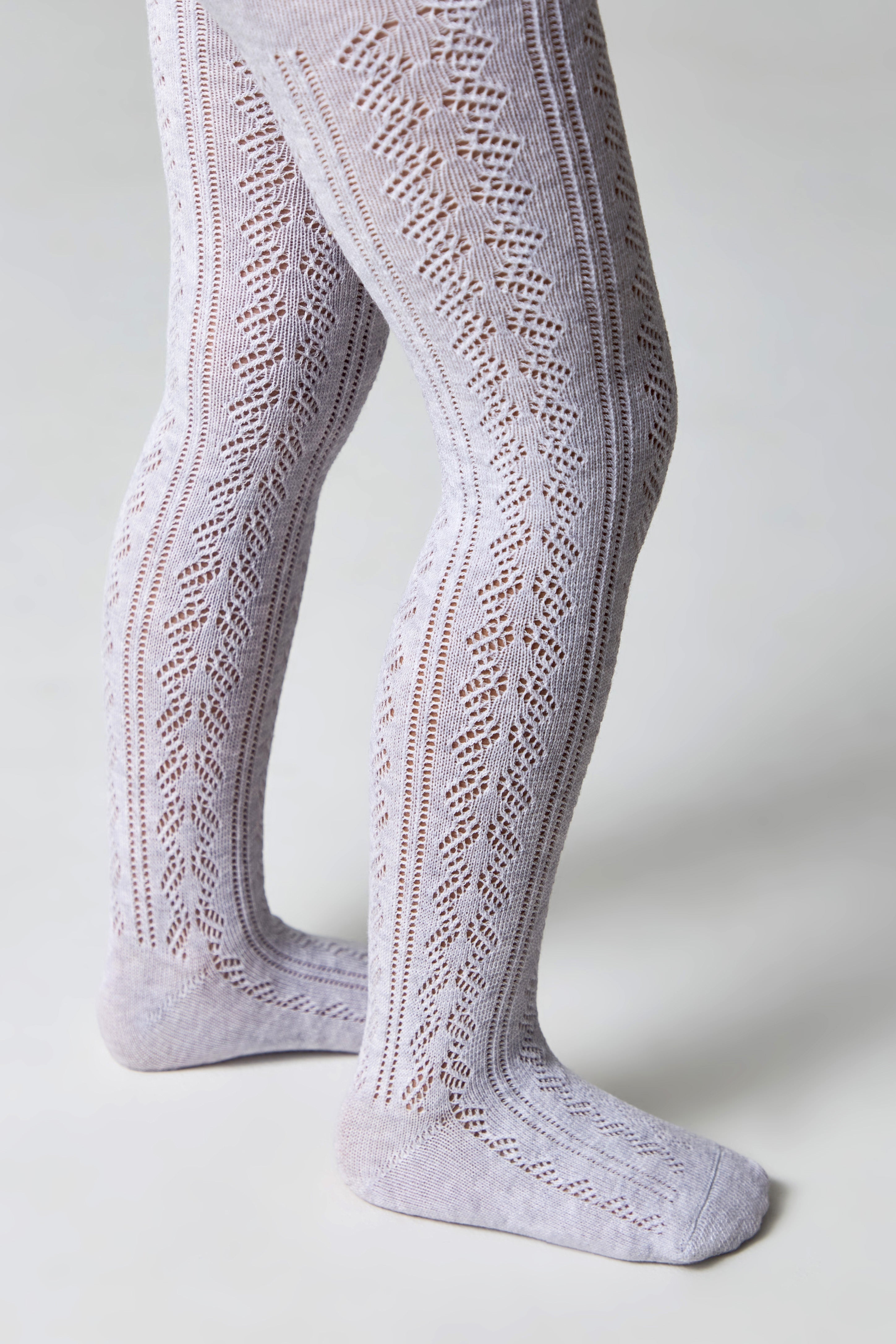 TheRanok.com Conte-Kids Cotton Tights Miss 617 - Lace Pattern — main product shot