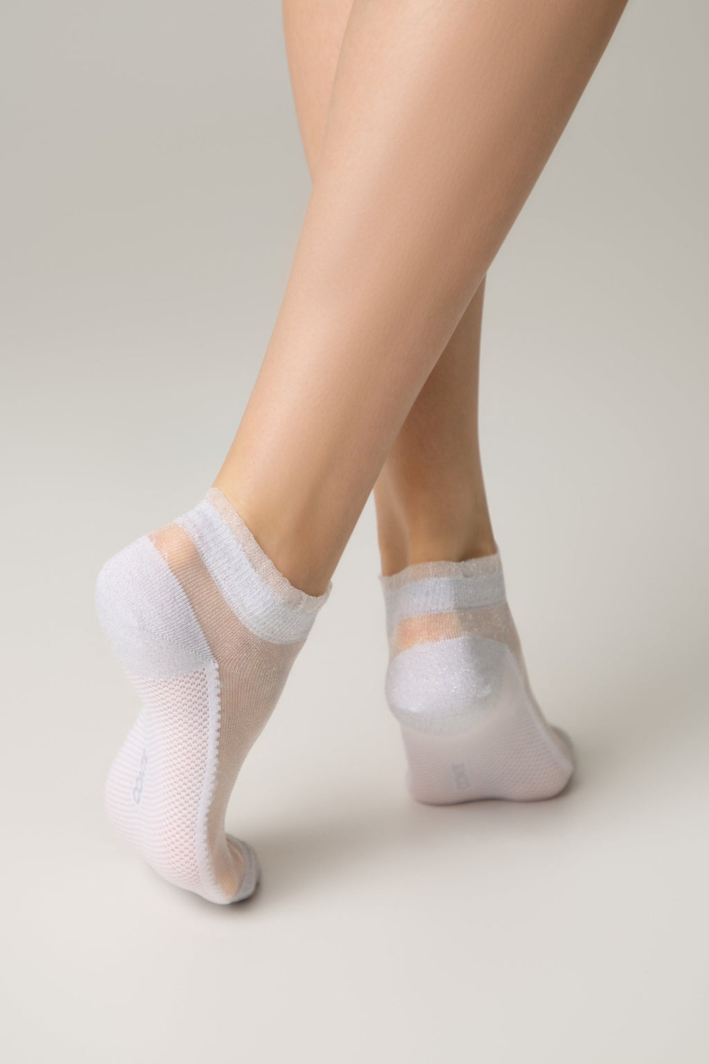 TheRanok.com Ankle Socks Conte Active - 229 Transparent with Lurex — back view