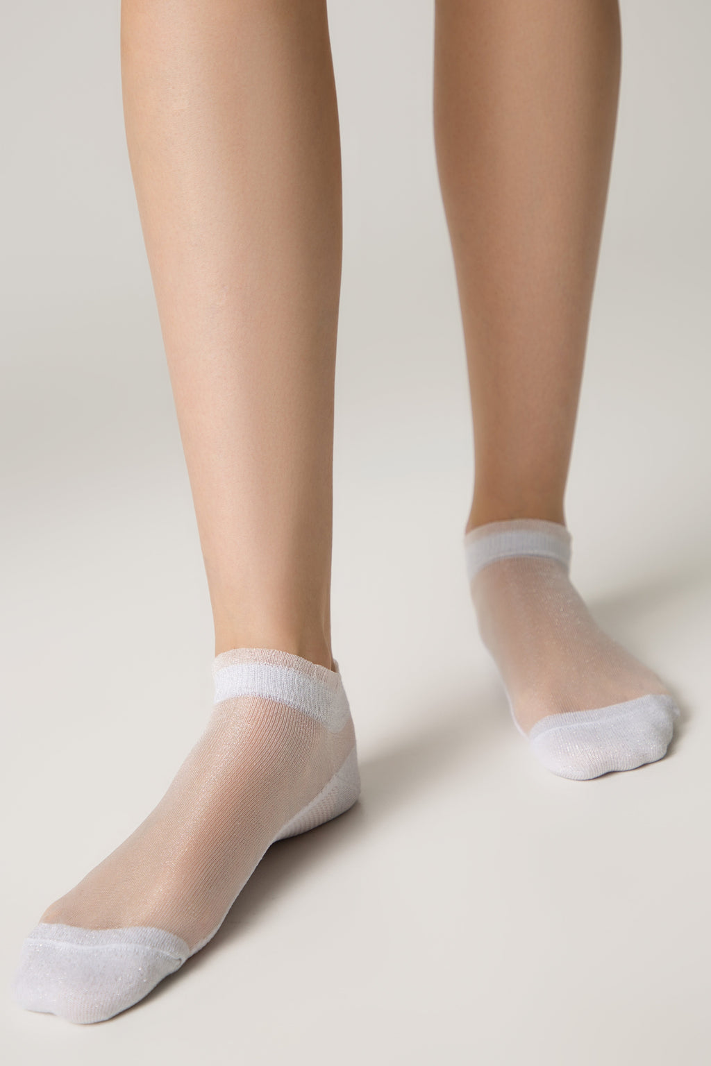 TheRanok.com Ankle Socks Conte Active - 229 Transparent with Lurex — side view