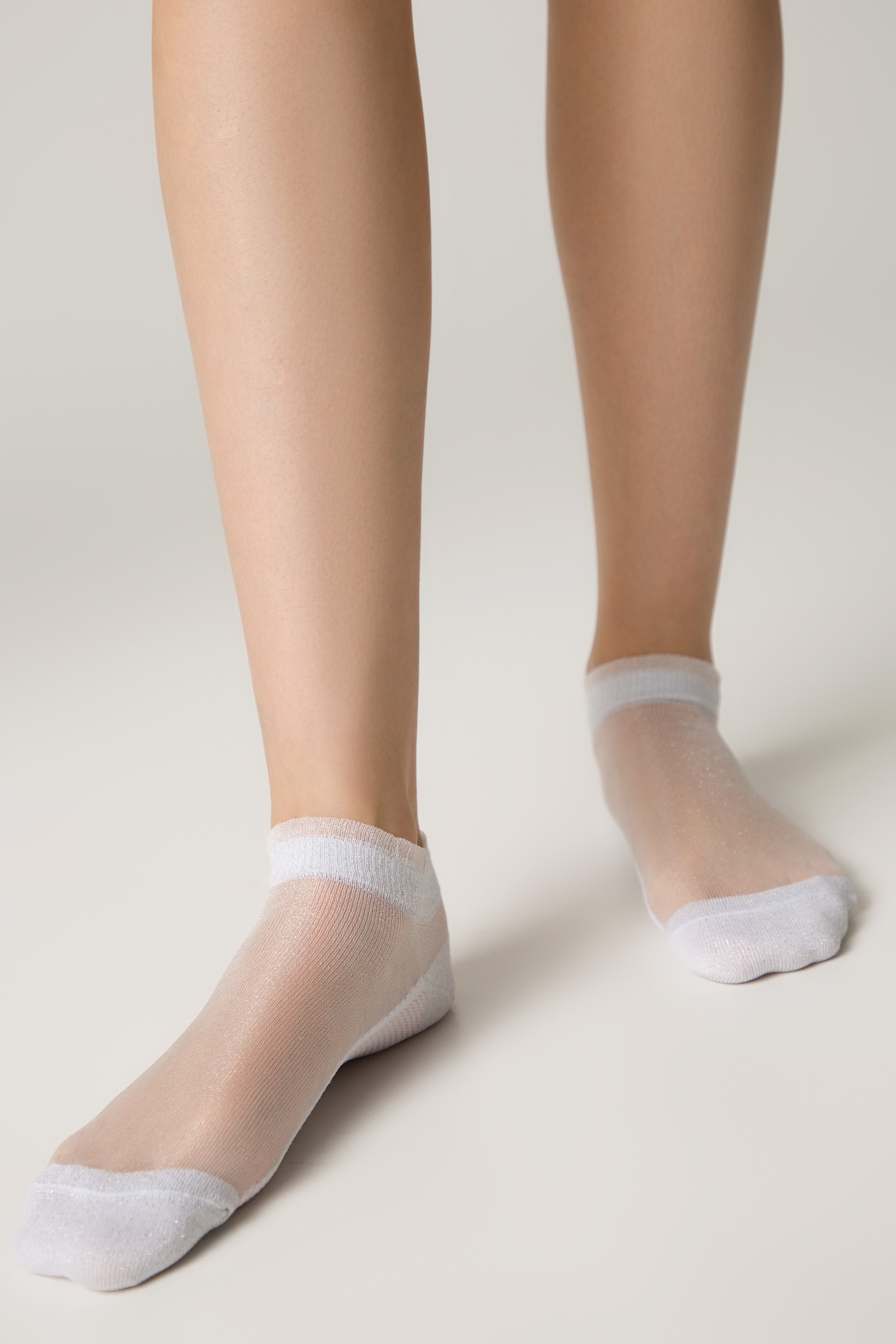 TheRanok.com Ankle Socks Conte Active - 229 Transparent with Lurex — side view