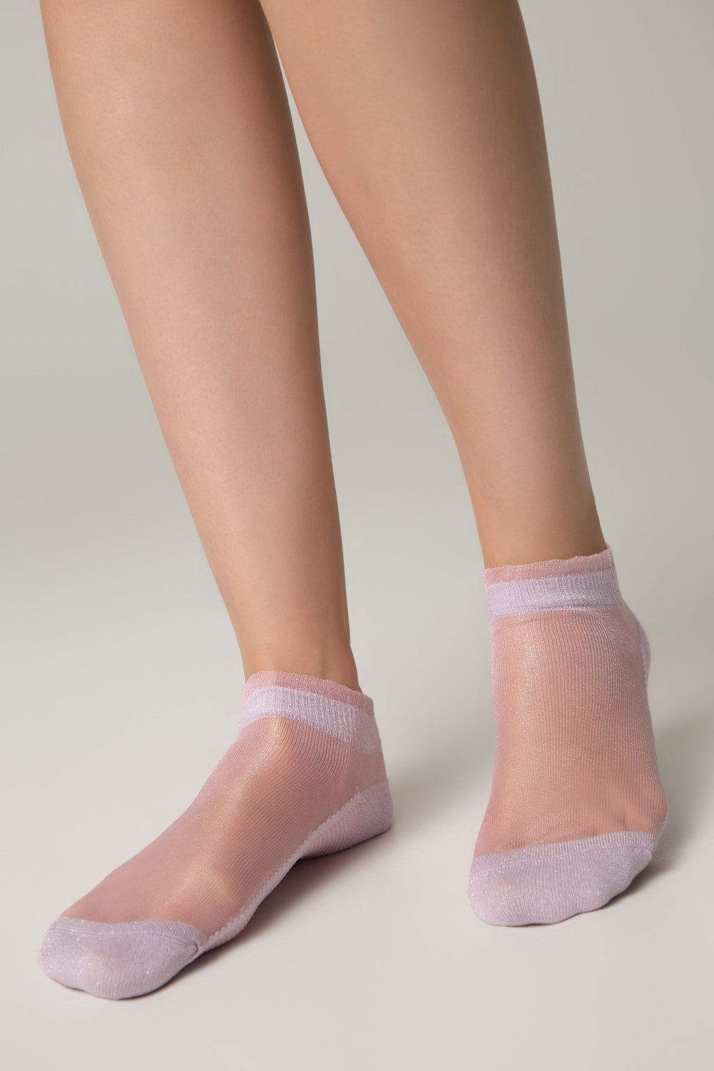 TheRanok.com Ankle Socks Conte Active - 229 Transparent with Lurex — in-use photo