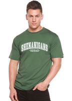 Spun Bamboo Shenanigans Squad Unisex Bamboo/Cotton Graphic T-Shirt — product on model
