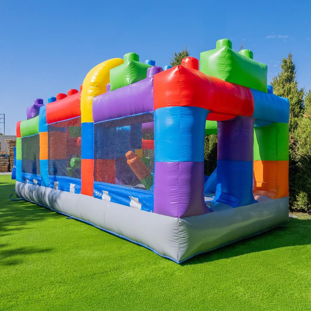 20FT Giant Multicolor Block Inflatable Obstacle Course With Large Mesh Windows (SAK75192) – SAKSBY WHOLESALE, view 7