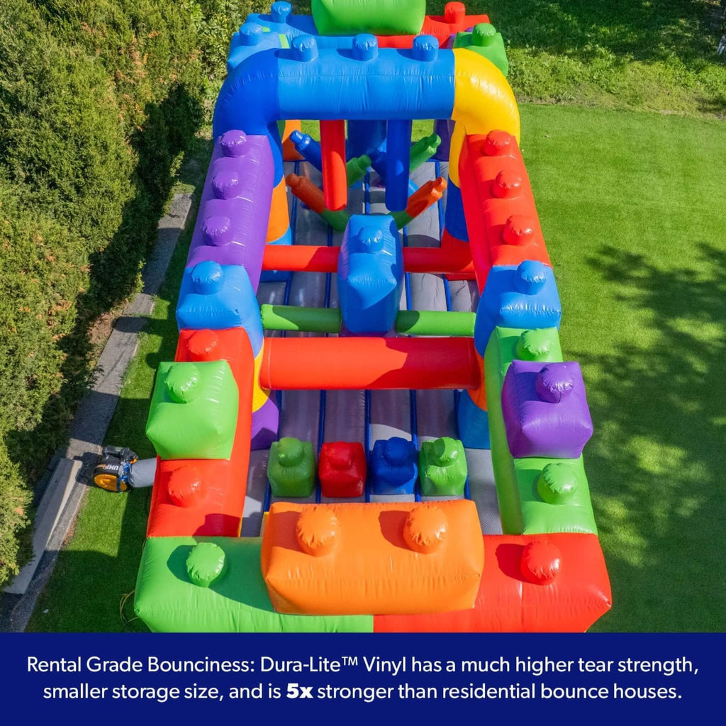 20FT Giant Multicolor Block Inflatable Obstacle Course With Large Mesh Windows (SAK75192) – SAKSBY WHOLESALE, view 8