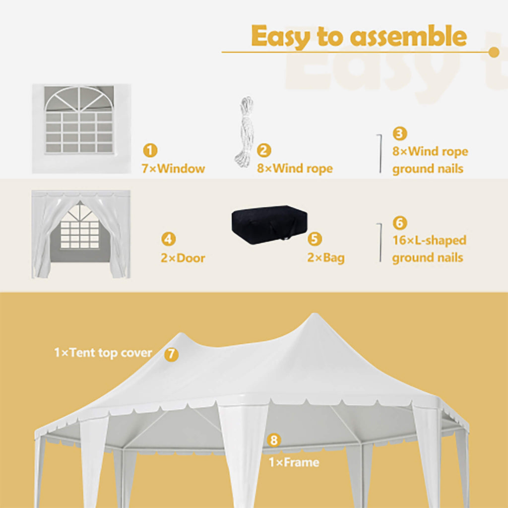 [20X15FT] Extra-Large Heavy-Duty Outdoor Waterproof Party And Wedding Tent With Steel Frame (SAK07645) – SAKSBY WHOLESALE, vi