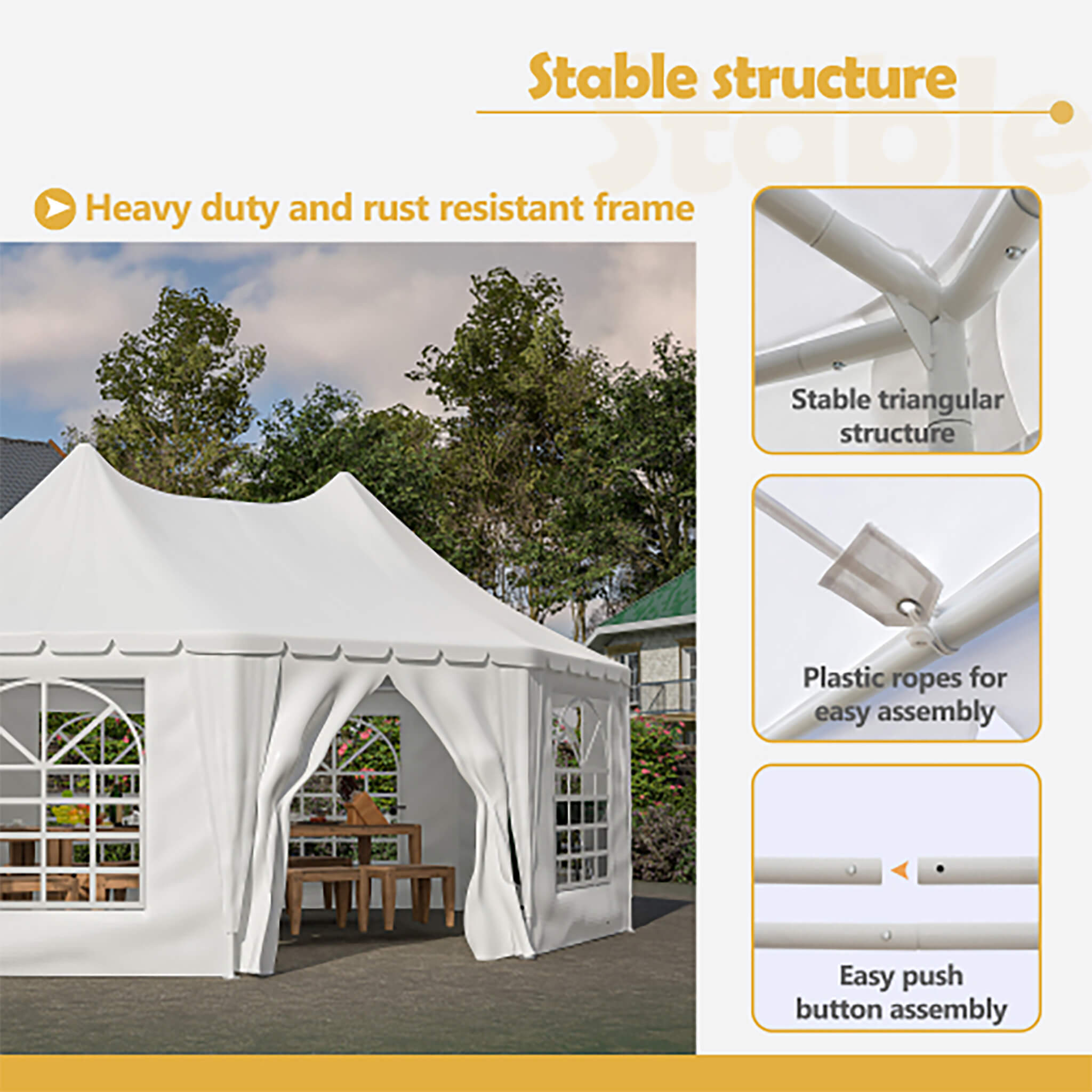 [20X15FT] Extra-Large Heavy-Duty Outdoor Waterproof Party And Wedding Tent With Steel Frame (SAK07645) – SAKSBY WHOLESALE, vi