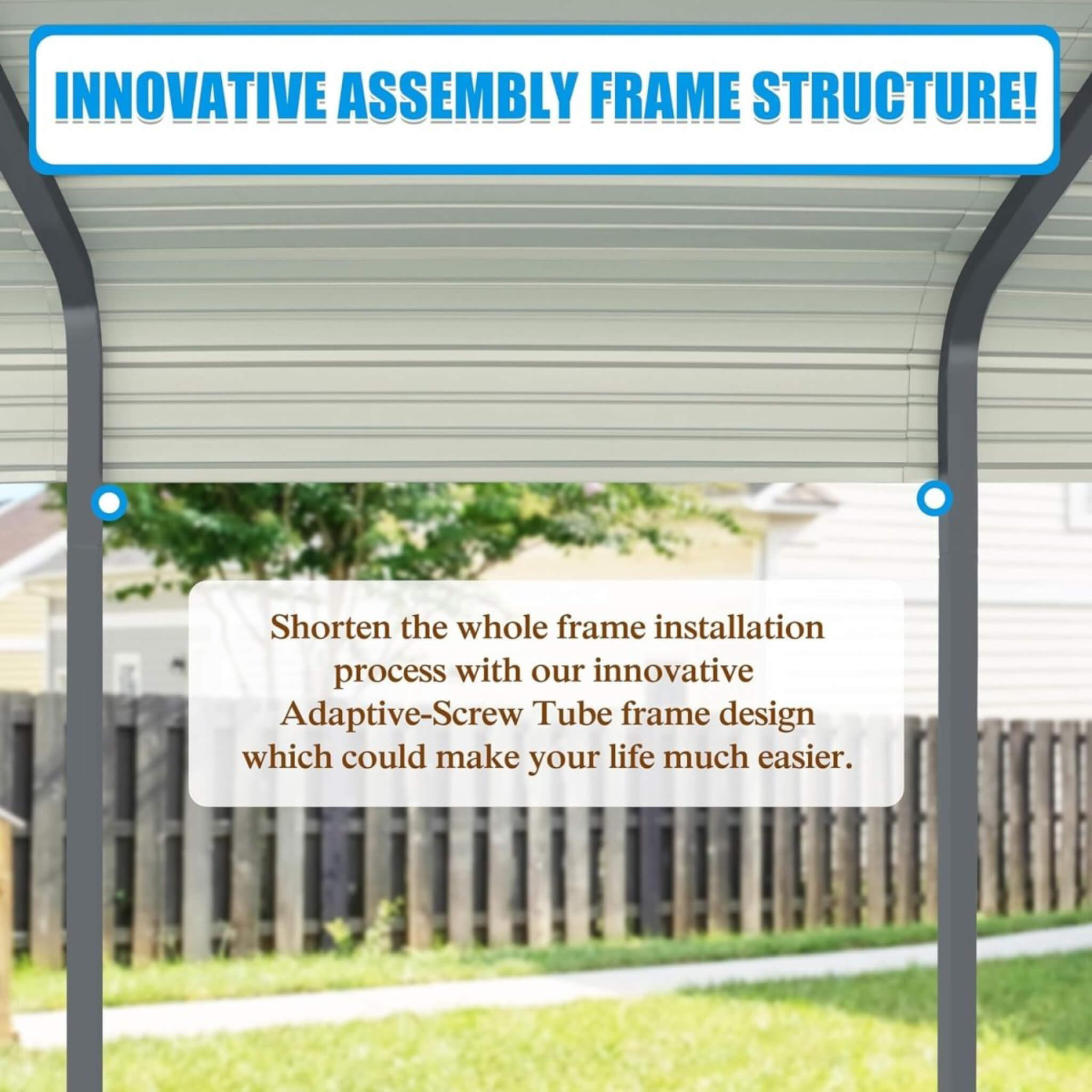 [20X20FT] Alora Extra Large Premium Heavy-Duty Outdoor Metal Carport Shelter (SAK97425) – SAKSBY WHOLESALE, view 11