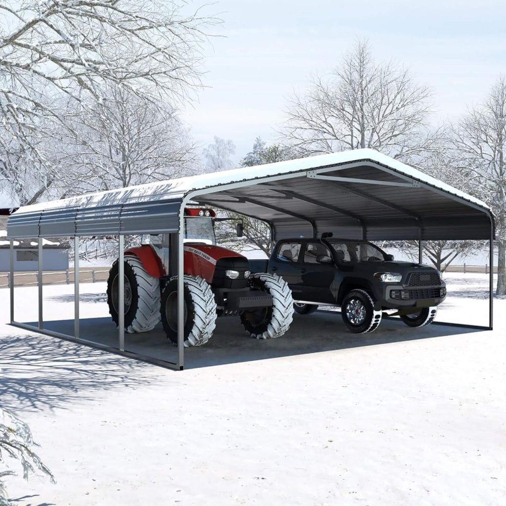 [20X20FT] Alora Extra Large Premium Heavy-Duty Outdoor Metal Carport Shelter (SAK97425) – SAKSBY WHOLESALE, view 9