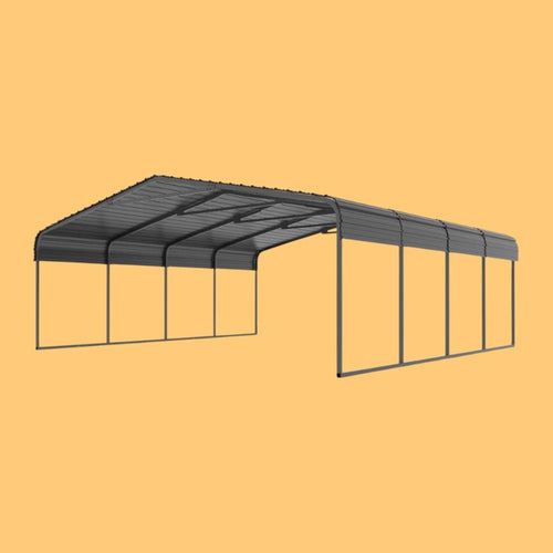 [20X20FT] Alora Extra Large Premium Heavy-Duty Outdoor Metal Carport Shelter (SAK97425) – SAKSBY WHOLESALE